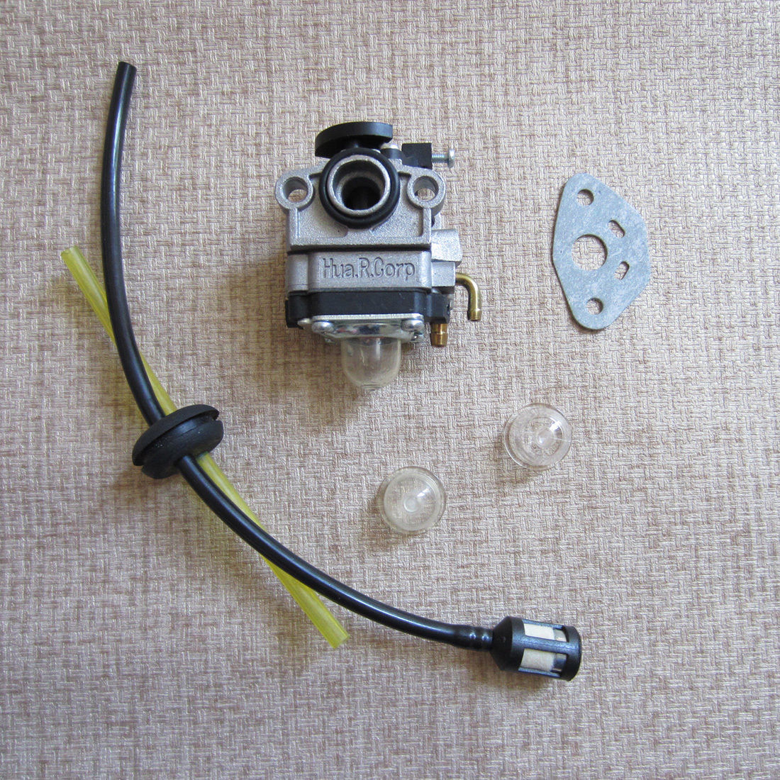 Carburetor & Fuel Line Kit for TroyBilt TB144 Cultivator TB26CO