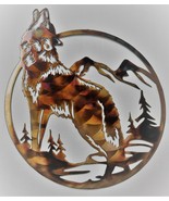 Howling Wolf Wildlife Metal Wall Art Accent 18&quot; x 15 1/2&quot; - $52.80