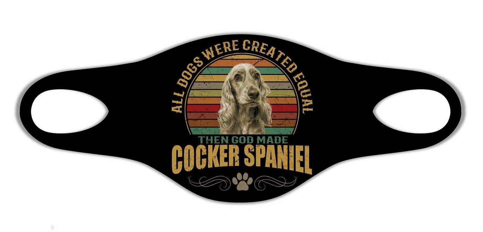 Cocker Spaniel Dog Cool Protect Washable Breathe Face Mask Pet Man Best Friend
