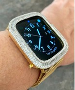 Bling Apple Watch Series 4/5/6 / Se Blende Hülle Baguette Zirkonia Diama... - $80.83