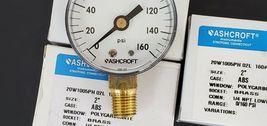 LOT OF 3 NIB ASHCROFT 20W1005PH 02L 160# PRESSURE GAUGES, 2", 0-160PSI, 1/4" NPT image 3