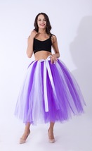 Women Puffy Tutu Skirt Drawstring High Waist Long Tulle Skirt Petticoat One Size image 6