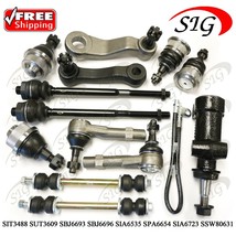 14pcs JPN Steering Tie Rods Ball Joint Pitman Idler for Chevy S10 4WD 1994-2004