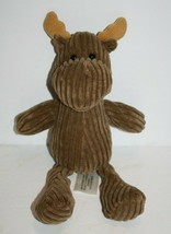 Animal Adventure Moose Deer 10" Brown Plush Ribbed Corduroy Antlers Soft Toy - $19.32