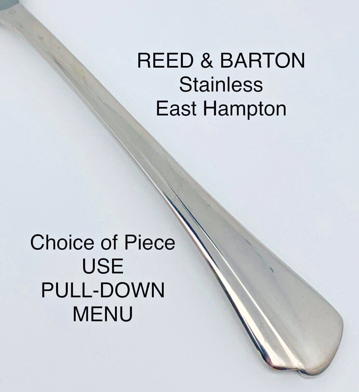 EAST HAMPTON Stainless REED & BARTON *Choice of Piece* Glossy China (INV22-977) - $6.60 - $15.20