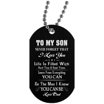 To My Son Dog Tag From Dad Necklace Pendants Gift for your Son Dog Tags ...