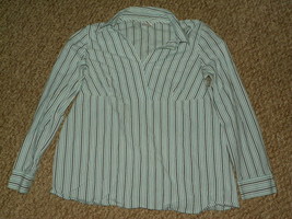 Motherhood Maternity Top Shirt Blouse Long Sleeve Blue Collar Sz XL - FR... - $8.99