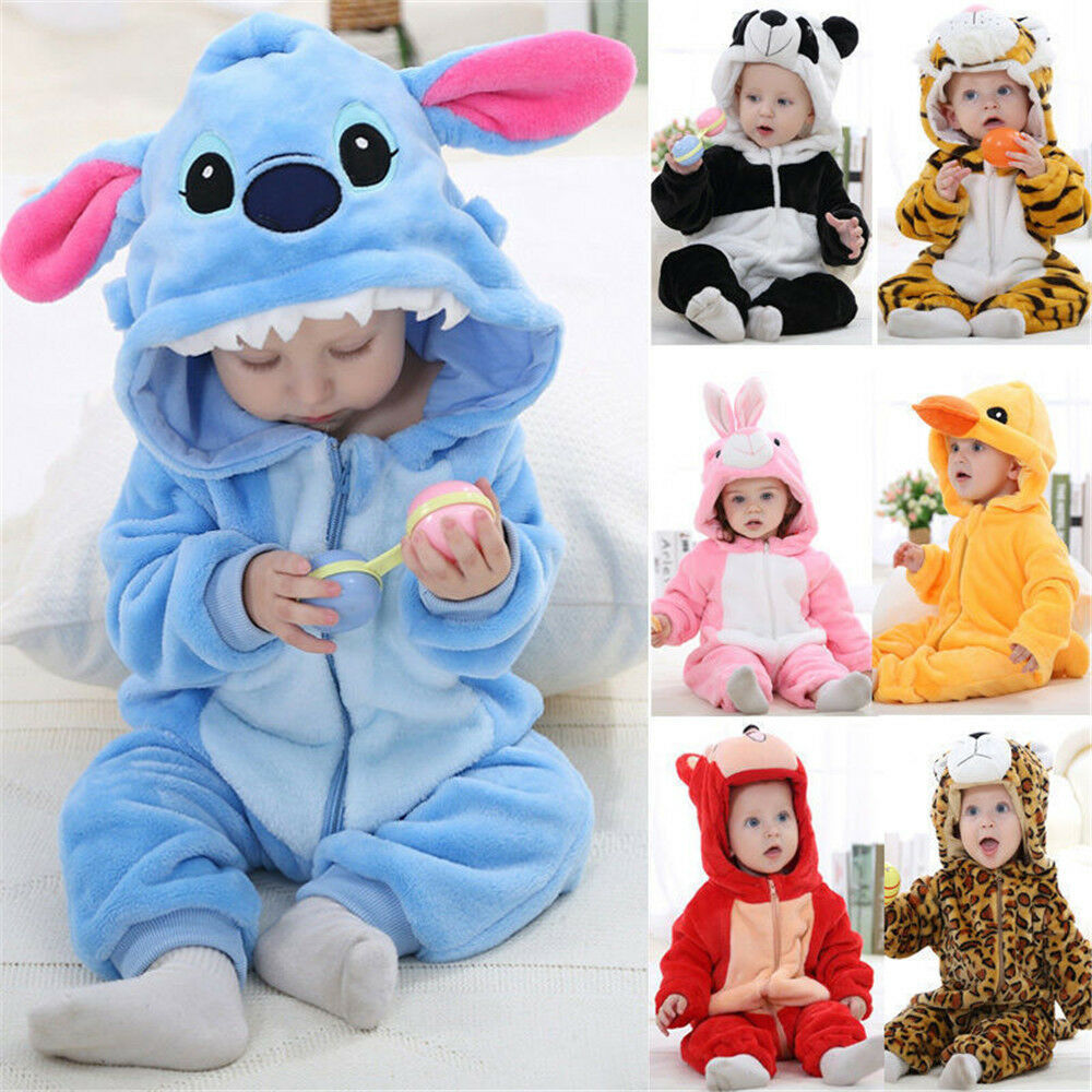 2019 HOT Unisex Baby Toddlers' Pajamas Kigurumi Animal Cosplay Costume Romp