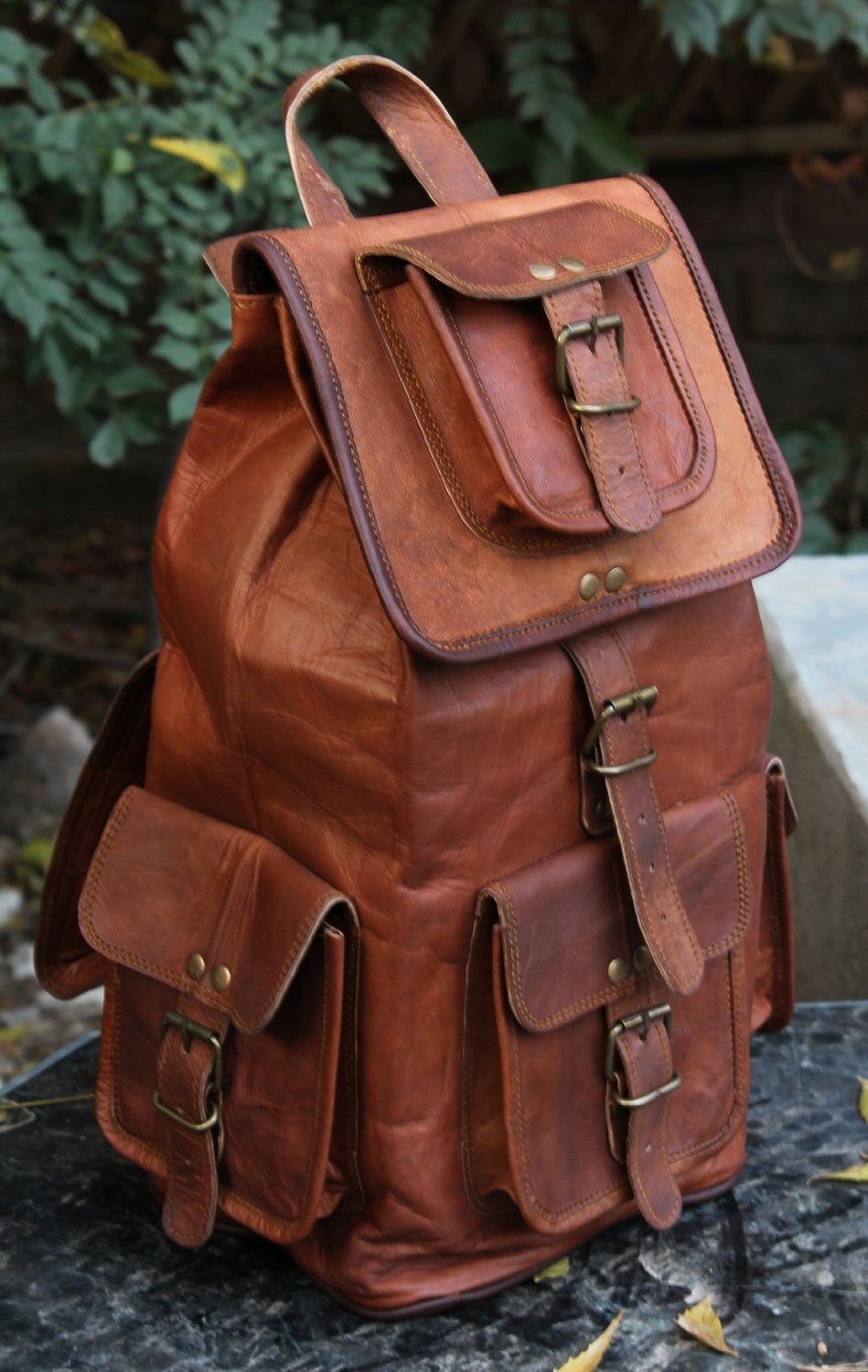 Men Leather Laptop Bag Backpack Messenger Shoulder Satchel New Rustic Vintage - Backpacks, Bags ...
