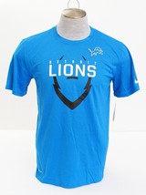 Nike Dri Fit NFL Detroit Lions Blue Short Sleeve Athletic Shirt Men's NWT - $37.49