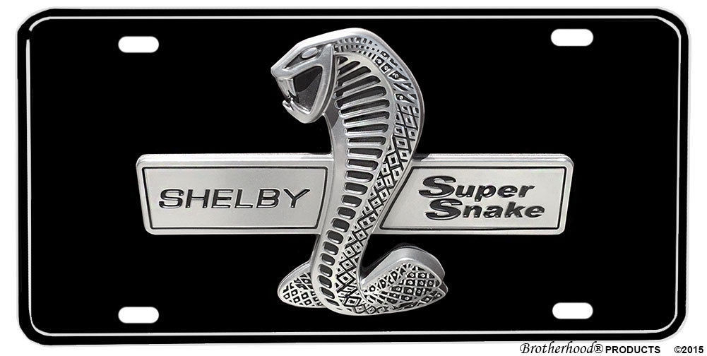 Shelby Super Snake Emblem Aluminum License Plate or Man Cave Sign