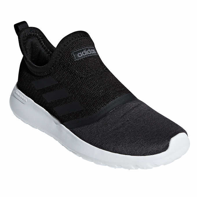 adidas Ladies' Slip-On Shoe Black White Cloudfoam Footbed NIB - Athletic