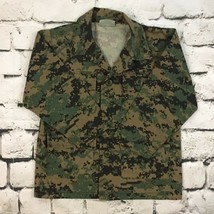 US Army Fatigue Jacket Sz S Upto 32” Chest Digital Camoflague Button Up - $22.27