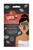 YES to Tomatoes Charcoal T-Zone Mask for Acne, Detoxifying Charcoal, Single Use - $4.69