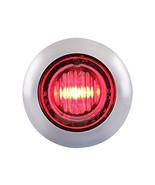 United Pacific 3 LED Mini Clearance/Marker Light w/ Bezel - Red LED/Clear Lens - $18.09