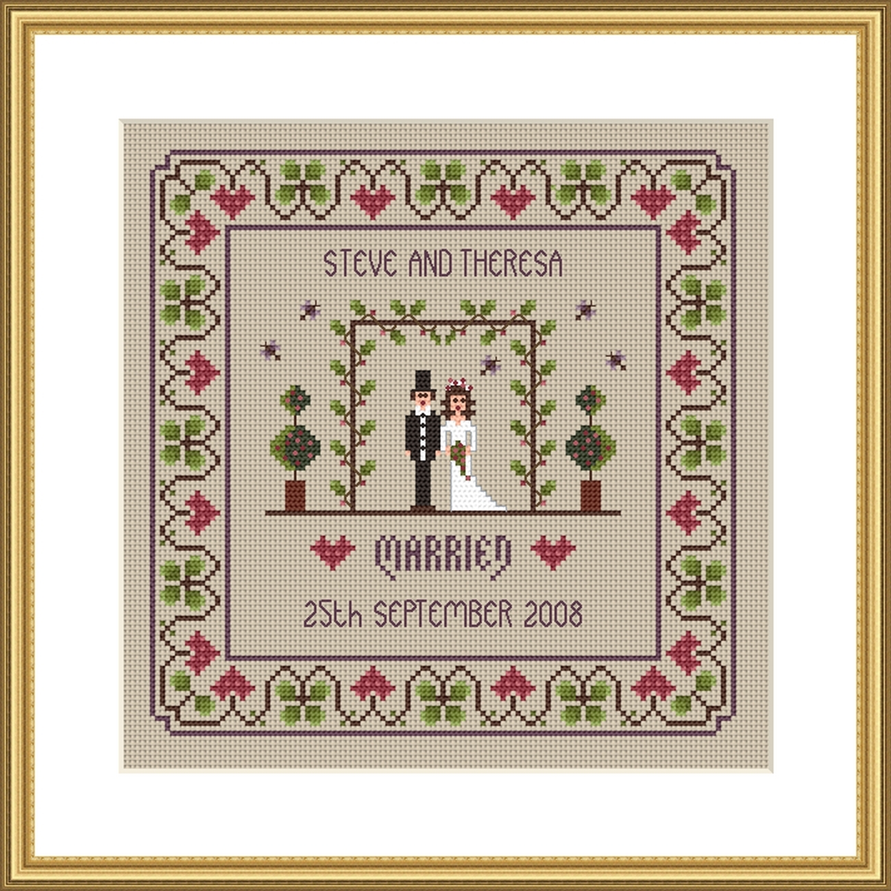 The Wedding marriage cross stitch chart Little Dove Designs - Other