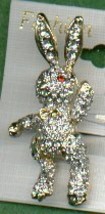 BUNNY RABBIT PIN WITH MOVABLE ARMS &amp; LEGS - $9.50