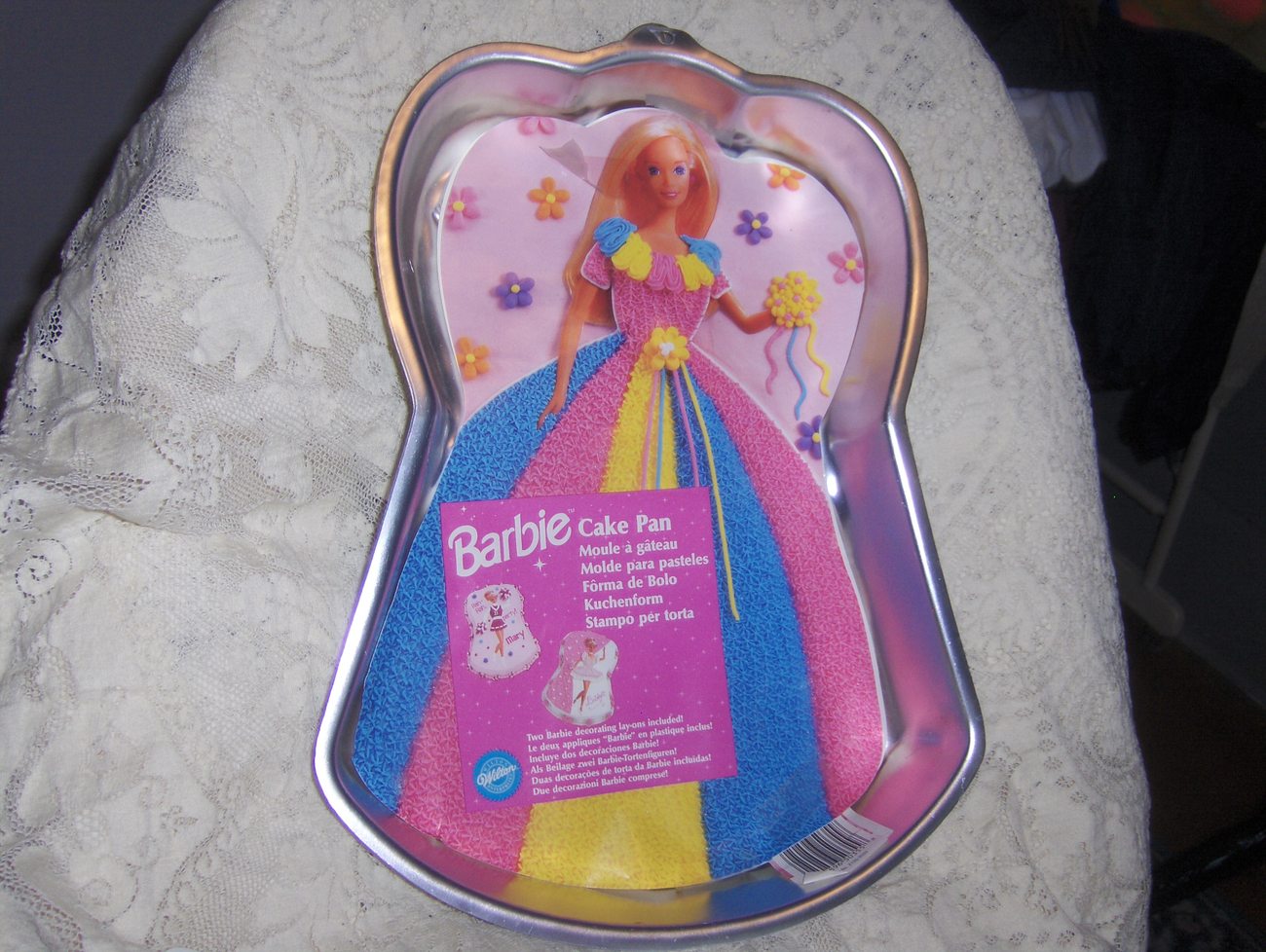 Wilton Retired Vintage Barbie Ball Gown Cake Pan with Insert and