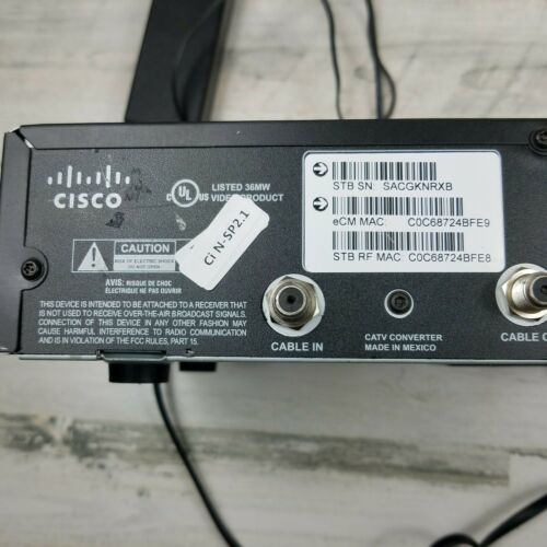 Cisco 8742HDC High Def Cable Box Receiver With Power Adapter Cable TV