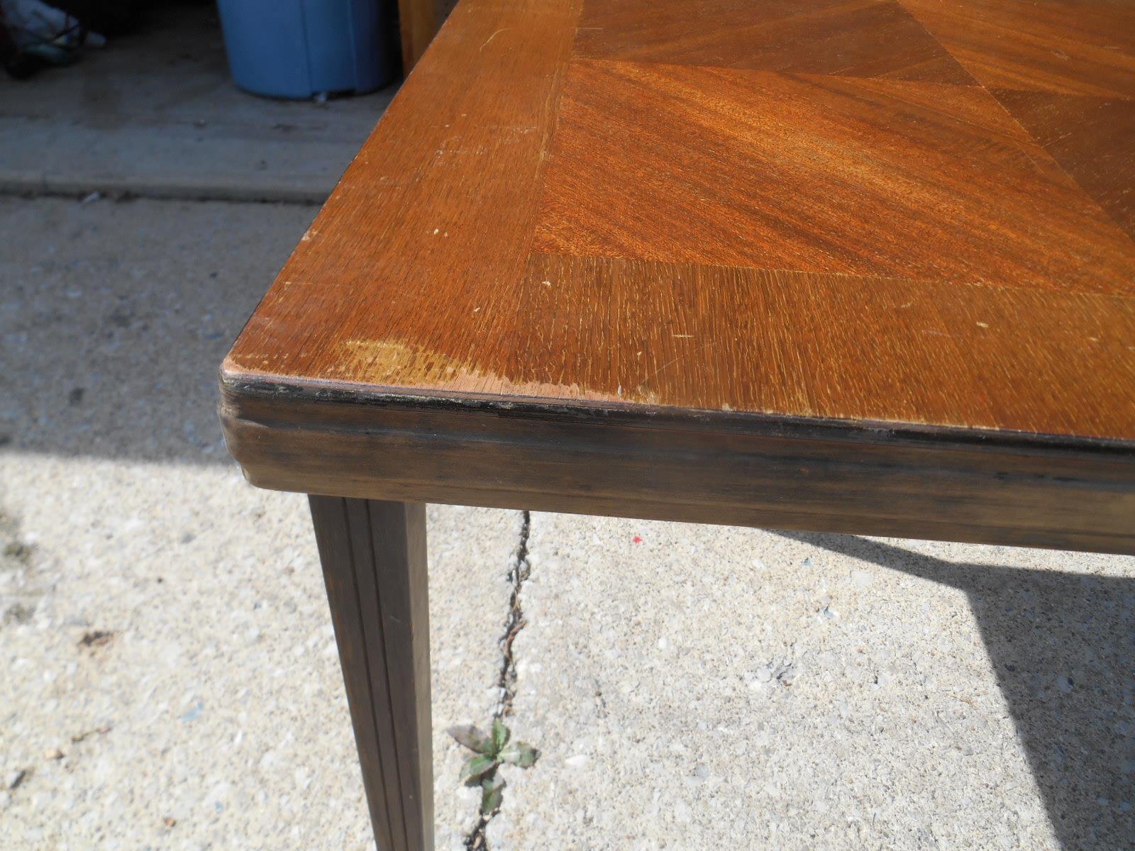 Antique CASTLEWOOD WOOD FOLDING CARD GAME TABLE Louisville Ky. Old Vtg