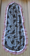 Violin 4/4 /Fiddle Blanket/Cotton/Witches/Goth/Lace Edging/Viola 14&quot; - $19.95
