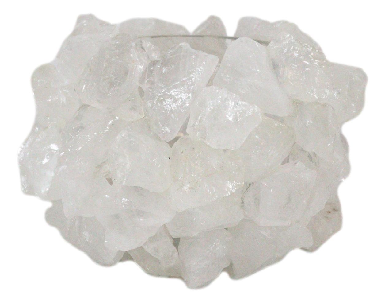 Faux Quartz Crystal Mineral Rocks Floral Vase Acrylic Resin Accent ...