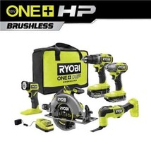 ONE+ HP 18V Brushless Cordless 5-Tool Combo Kit with 4.0 Ah and 2.0 Ah HIGH  - $296.99