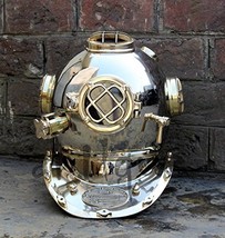 Antique Morse US Navy Mark V Solid Brass Diving Divers Helmet By NauticalMart