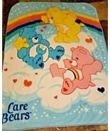 Care Bear Throw Blanket Blue Funshine Bedtime Cheer Rainbow Baby Child Toddler - £31.69 GBP