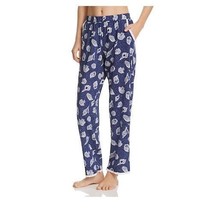NWT INTIMO Woman Pajama Set Ruffle Shirt Pants Blue White Soft Relax Fit S-XL