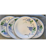 Savoir Vivre Dinner Plates (4) Grapes &amp; Leaves Vineyard JF031 Stoneware ... - $43.00