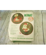 Vintage Bernat Mrs Claus WO9191 1976  Decorator Stitchery Christmas Kit ... - $12.53