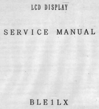 Baby Lock BLE1LX Lcd Display Service Manual - $11.99