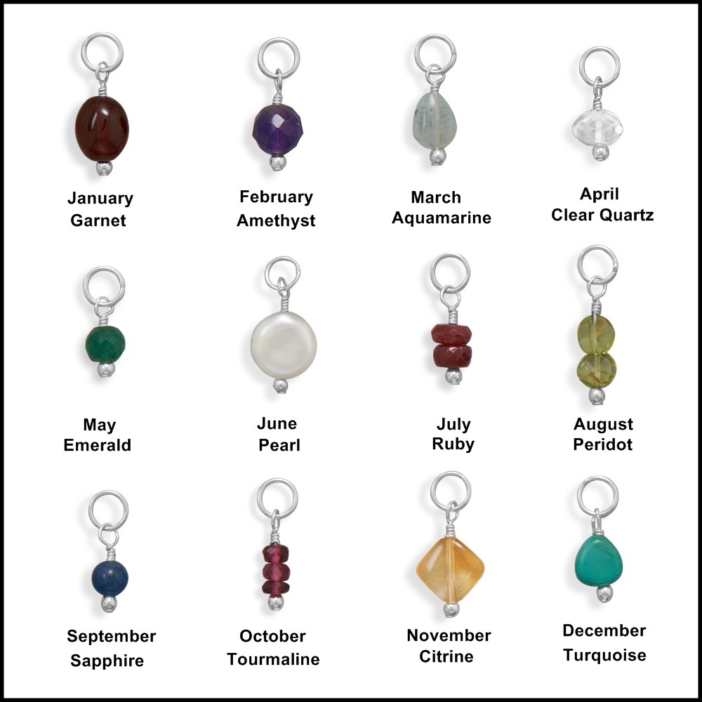 September Birthstone Round Sapphire Bead Charm Fine Jewelry