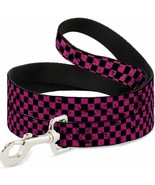 Checker Weathered Black &amp; Neon Pink Dog Leash by Buckle-Down - $20.00