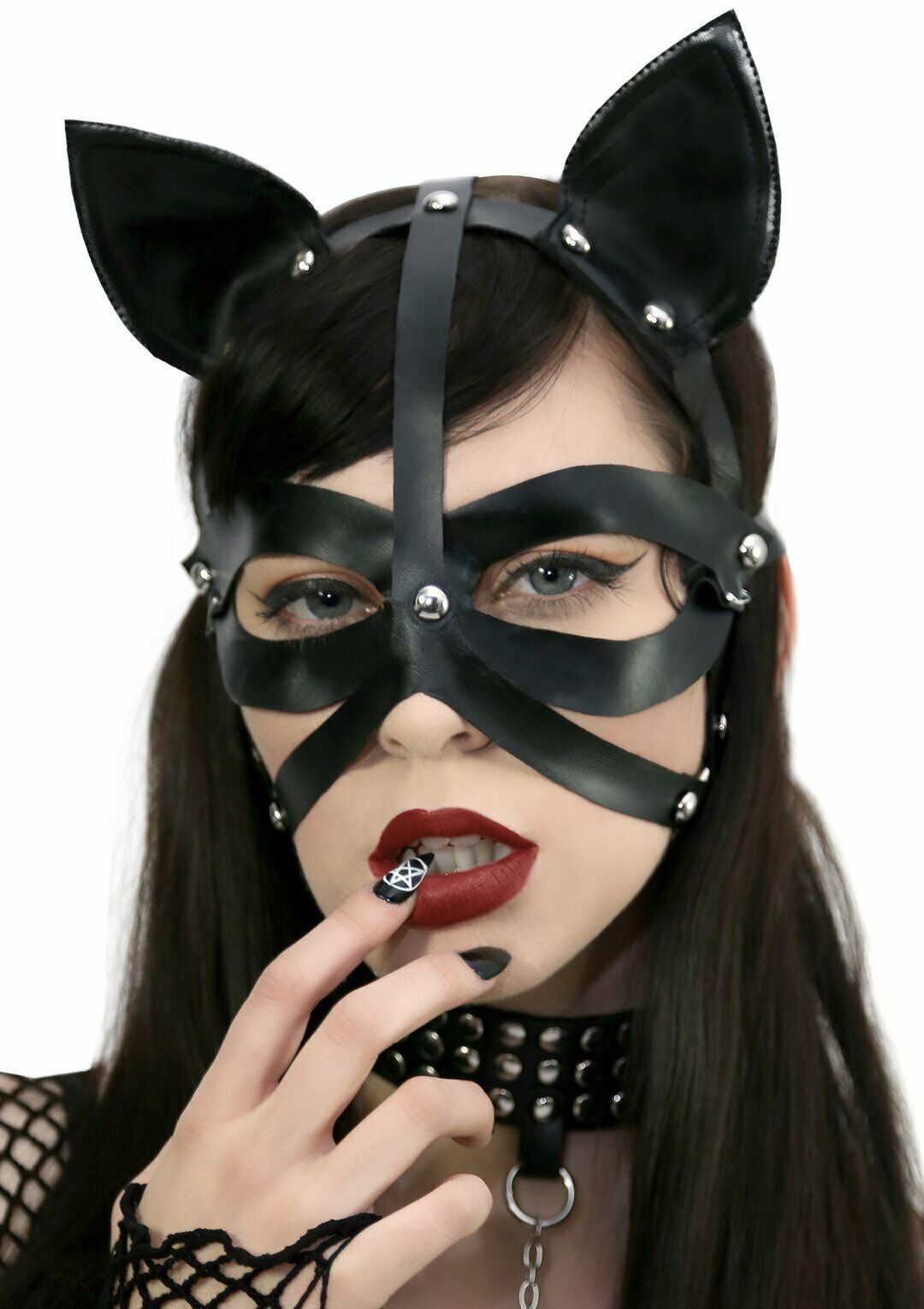 Leg Avenue Harness Cat Mask Goth Bond