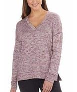 Kirkland Signature Womens Long Sleeve Relaxed Fit VNeck Top  Aubergine S... - $16.81