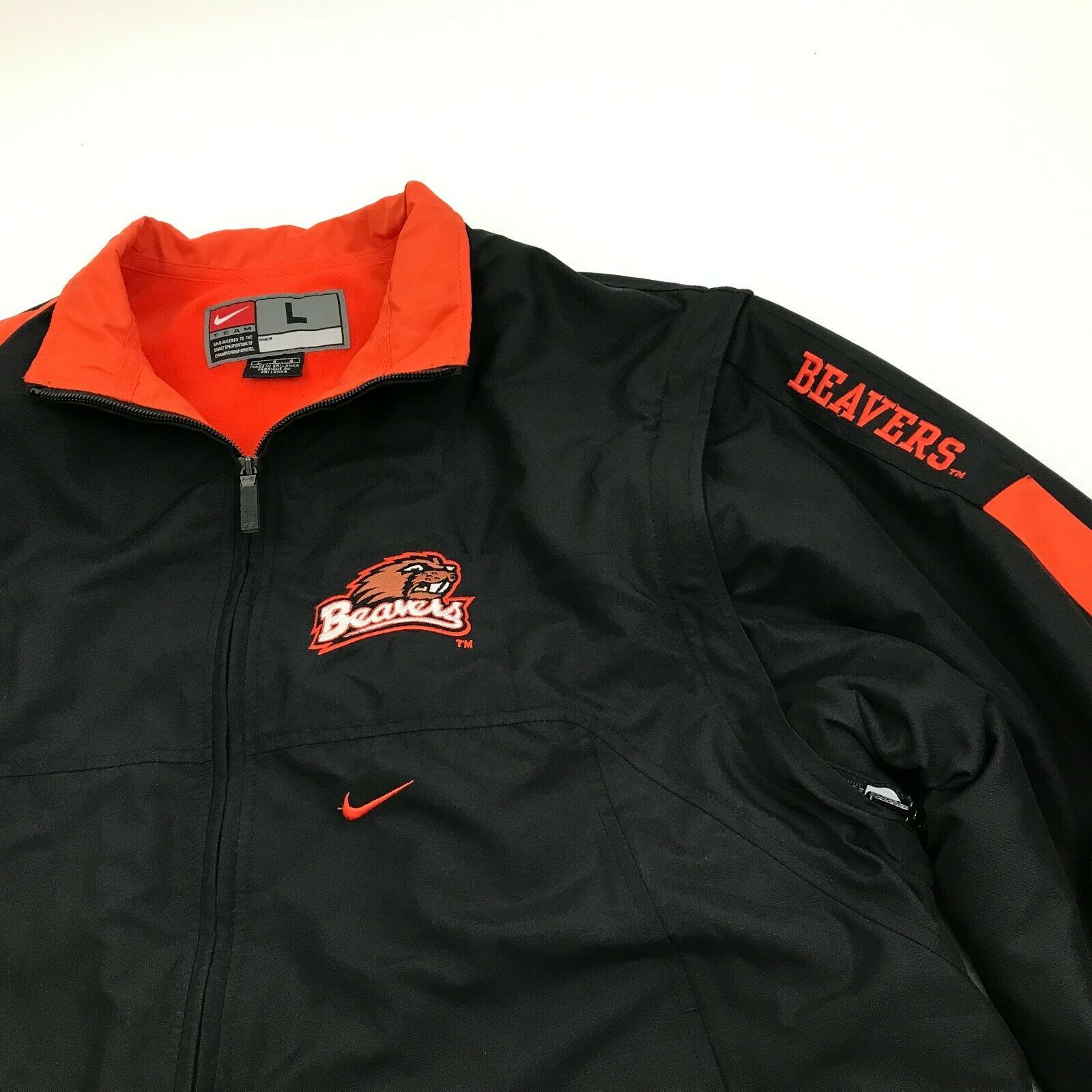 NEW Nike Oregon State BEAVERS Convertible Jacket Size L Fleece Lined ...