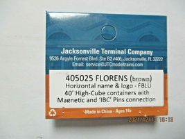 Jacksonville Terminal Company # 405025 Florens (brown) Horizontal name & Logo image 4