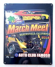 12" CAli hotrod race club meet up cutout retro USA STEEL plate display ad Sign - $34.65