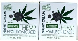 2 Ct Natural Therapy 1.69 Oz Hemp & Hyaluronic Acid Rejuvenating Night Cream