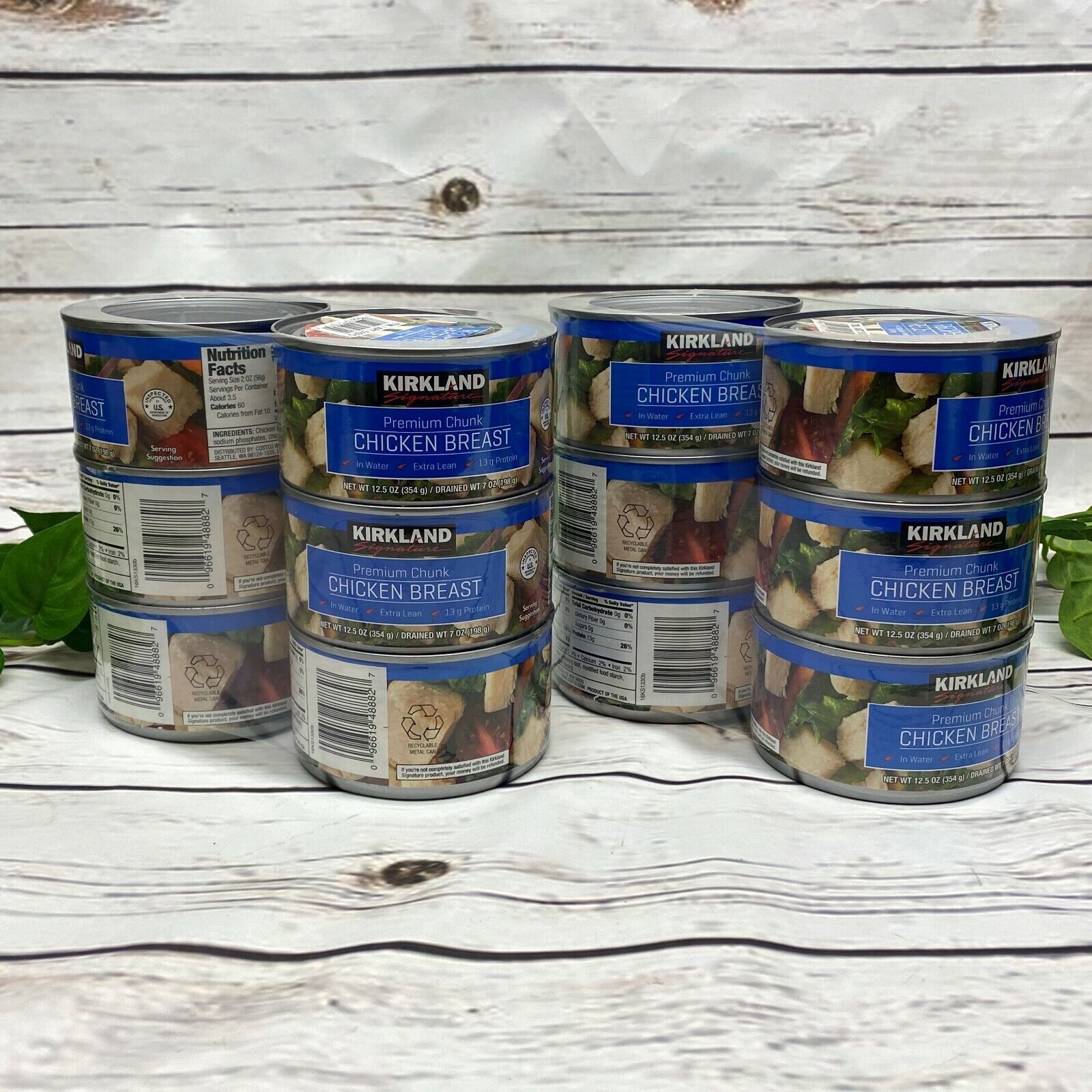 12 Kirkland Signature Premium Chunk Chicken Breast in Water Extra Lean