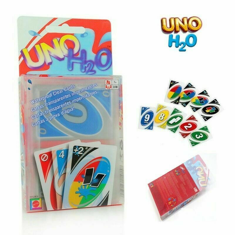 Uno Card Game H2o Splash Waterproof Clear And 50 Similar Items