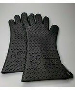 GRILL PIGS BBQ Grilling Gloves Silicone Rubber Heat Resistant Designer Boxed Set - $14.30