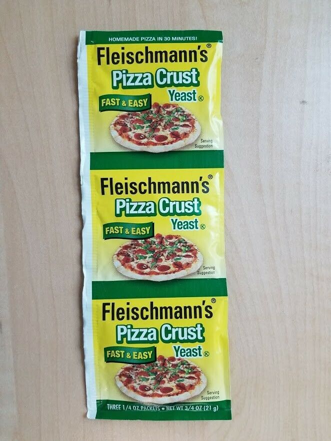 Fleischmann's PIZZA CRUST Yeast (3 Packets x 1/4oz = 3/4oz Total) Exp