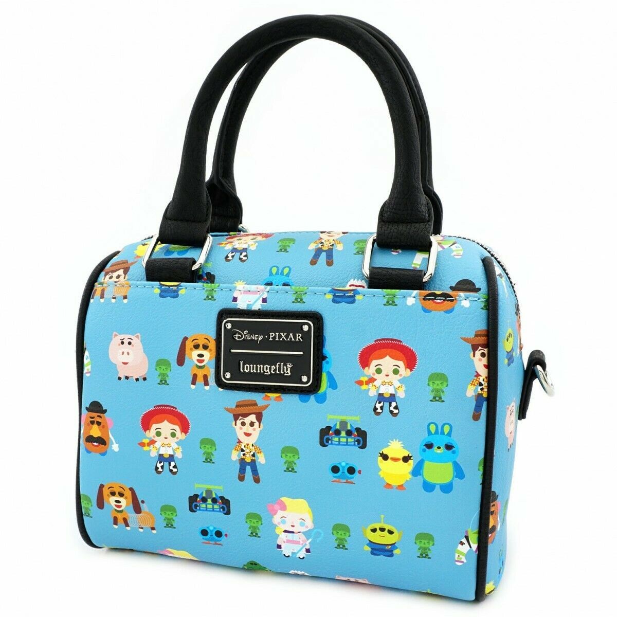 Loungefly Disney Toy Story Woody Buzz Jessie Chibi Duffel Tote Bag