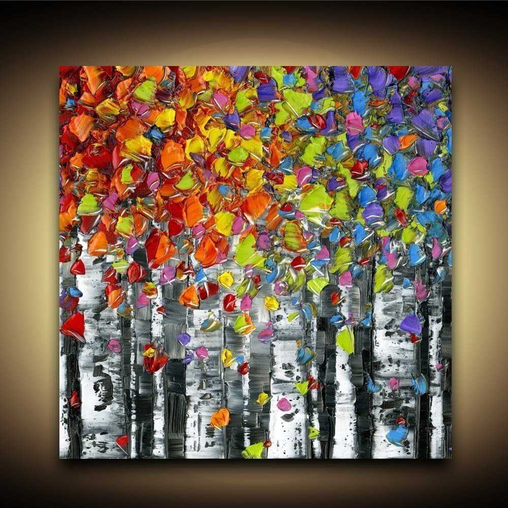 Birch Tree PRINT Aspen Art Abstract Canvas Wall Art Aspen landscape