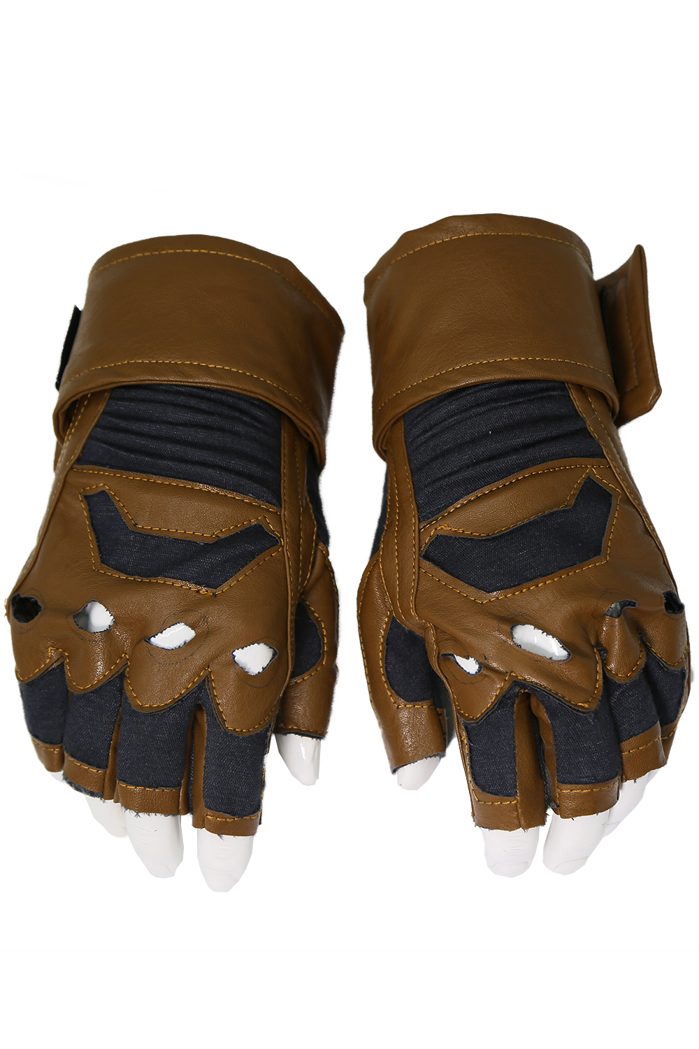 Xcoser New Captain America Brown Fingerless Gloves Captain America