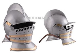 MEDIEVAL KNIGHT 18 GUAGE STEEL BURGONET HELMET BY NAUTICALMART