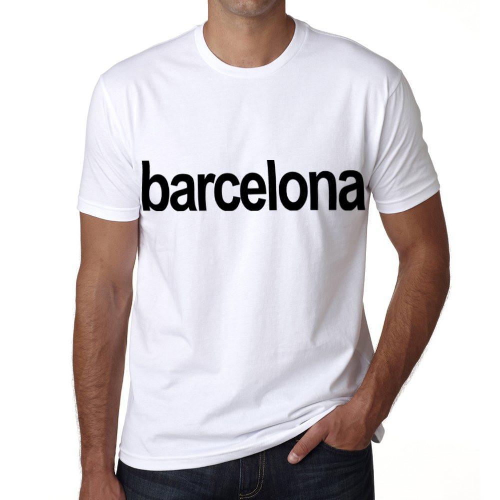 Barcelona Men's Short Sleeve Rounded Neck T-shirt 00047